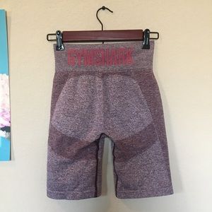 Gymshark berry marl/rose flex cycling shorts